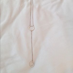 Costume rose gold and rhinestone necklace